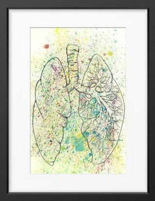 Anatomical Lungs Splatter