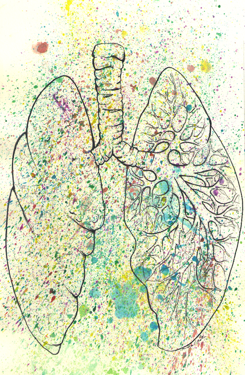 Anatomical Lungs Splatter