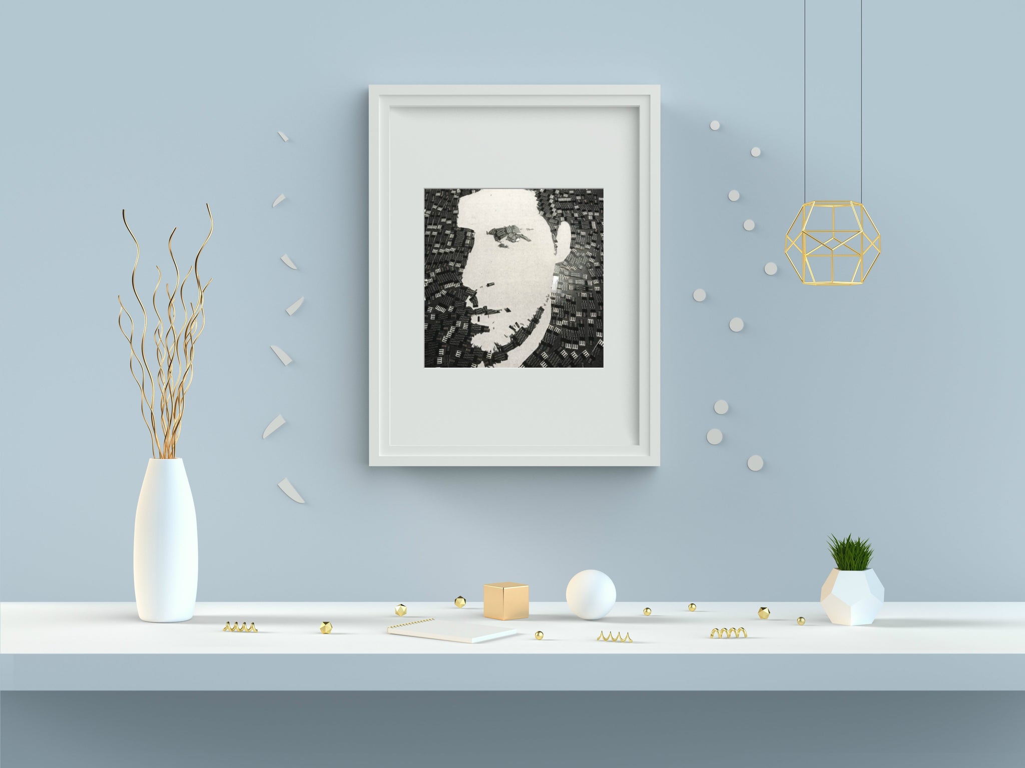 Natter Self Portrait in Diabetic Test Strips