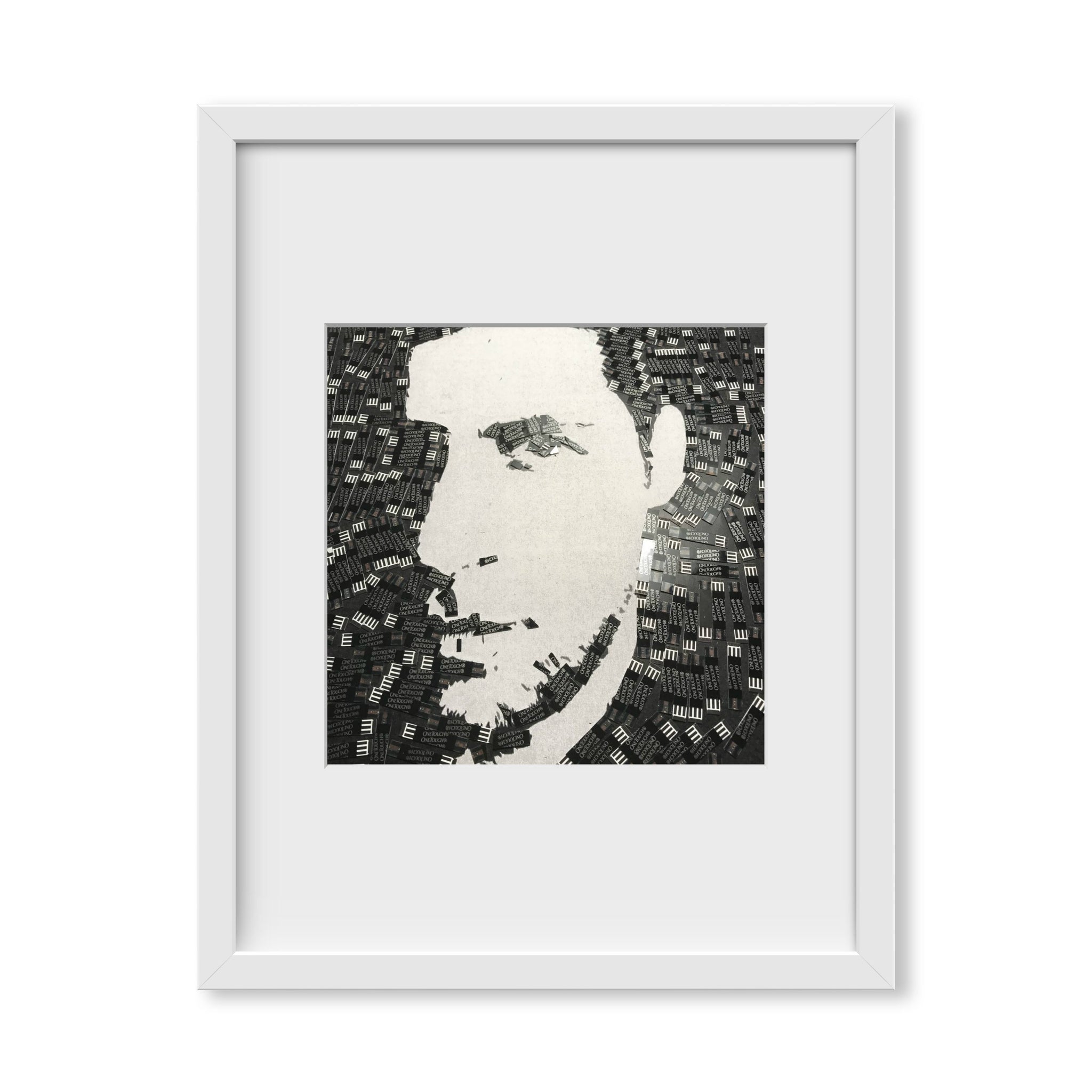 Natter Self Portrait in Diabetic Test Strips