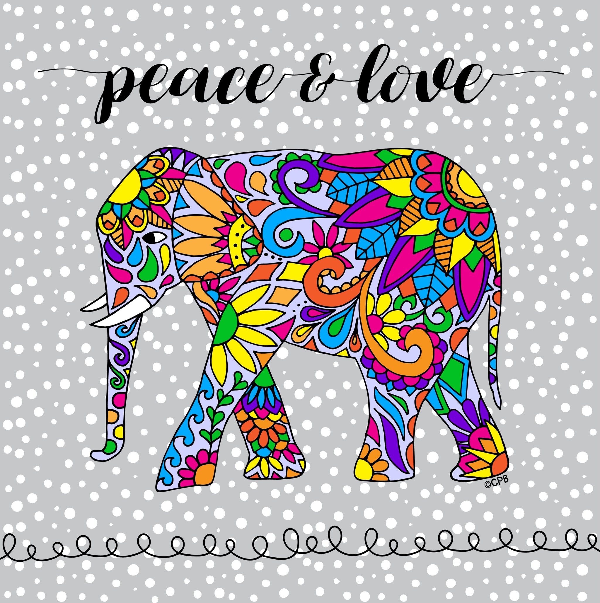 Peace & Love Elephant